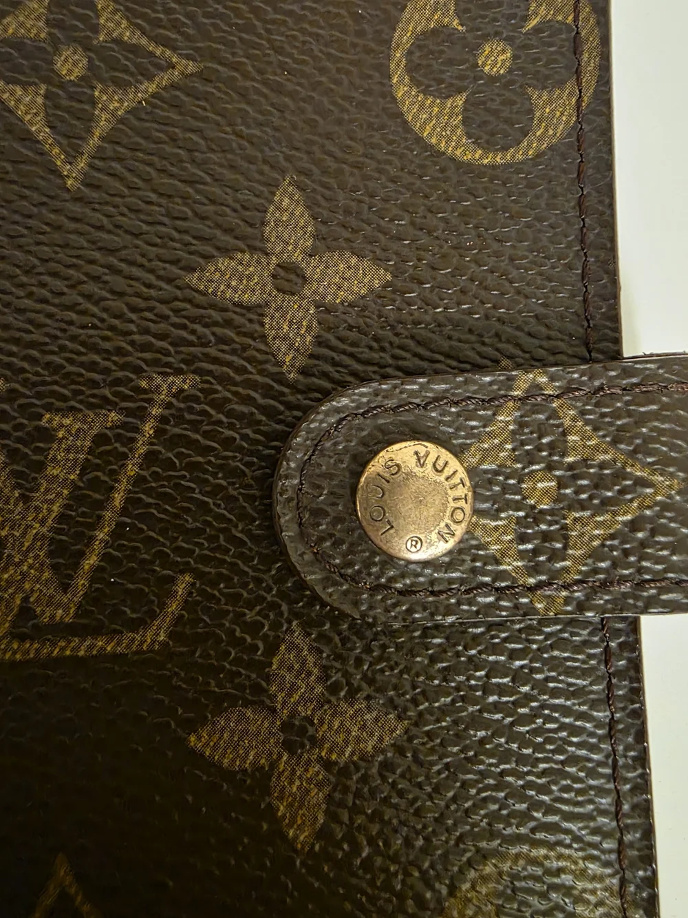 Louis Vuitton Monogram Canvas Agenda Cover in Brown